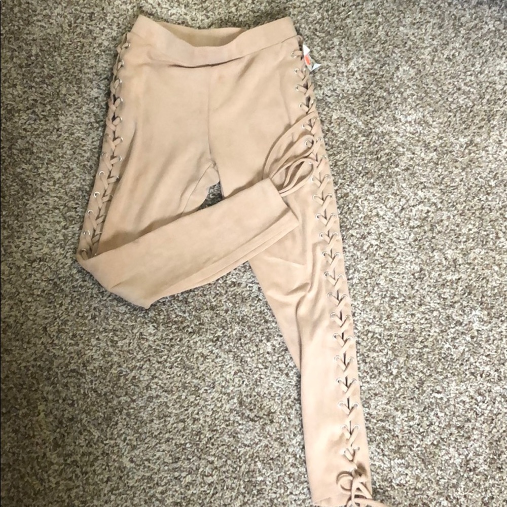 Nude Size Small Suede Pants